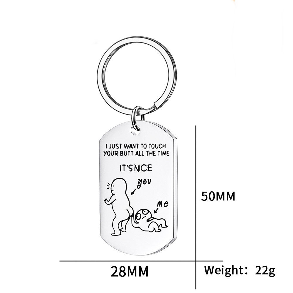Stainless Steel Dog Tag with Funny Sayings