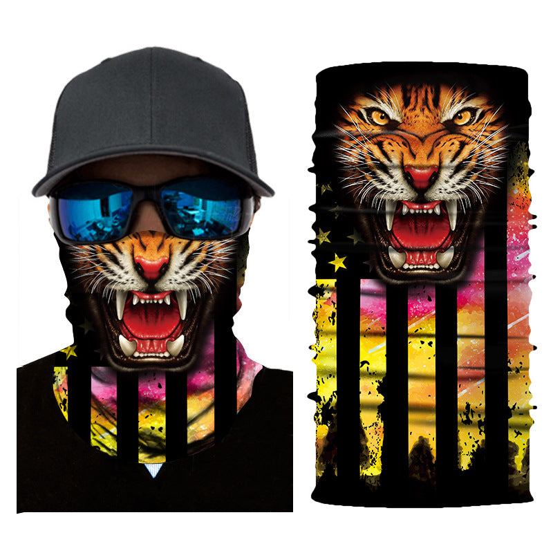 Sun & Wind Riding Mask — Graphic Face Cover for Outdoor Wanderers