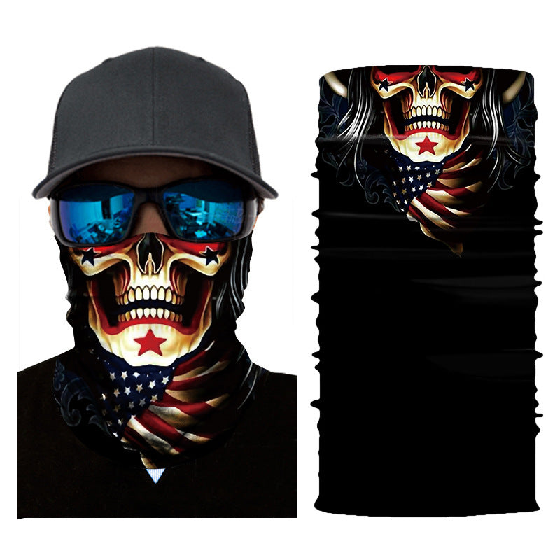 Sun & Wind Riding Mask — Graphic Face Cover for Outdoor Wanderers