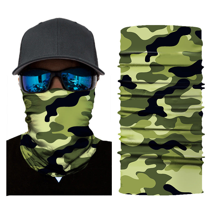 Sun & Wind Riding Mask — Graphic Face Cover for Outdoor Wanderers