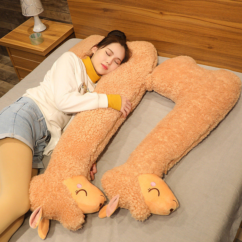 Soft Cuddly Alpaca Plush Toy Pillow - Perfect Huggable Stuffed Animal for Kids & Adults | Cozy Decor & Gift Idea