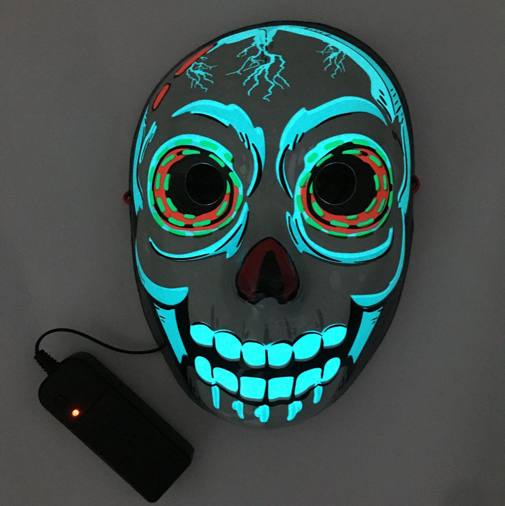 Glowing Skull Mask — Light-Up Halloween Face Cover