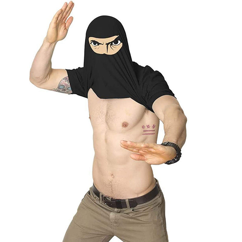 Ninja Disguise Flip-Up Tee - Interactive Joke Shirt