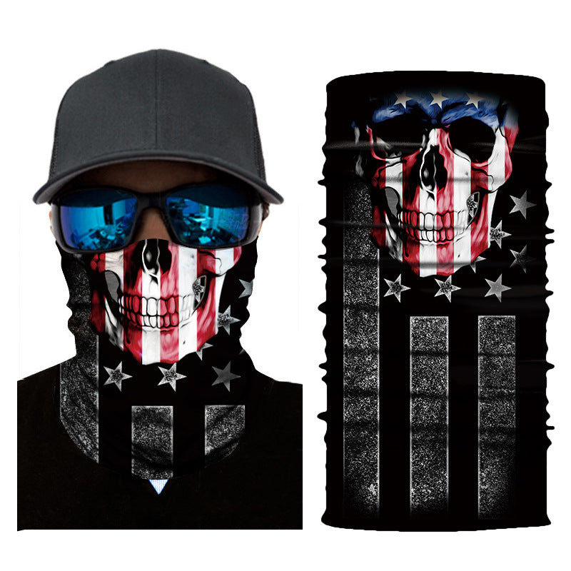 Sun & Wind Riding Mask — Graphic Face Cover for Outdoor Wanderers