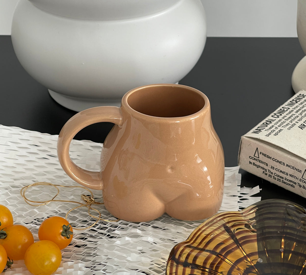 Butt-Shaped Ceramic Mug - Cheeky Coffee Cup