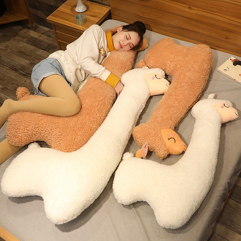 Soft Cuddly Alpaca Plush Toy Pillow - Perfect Huggable Stuffed Animal for Kids & Adults | Cozy Decor & Gift Idea