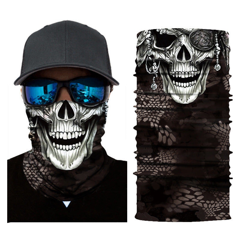Sun & Wind Riding Mask — Graphic Face Cover for Outdoor Wanderers