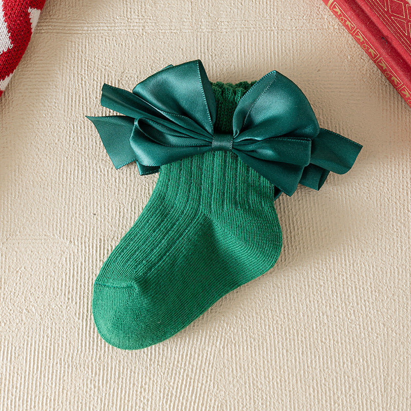 Children's Christmas Red Cartoon Cute Baby New Year Socks
