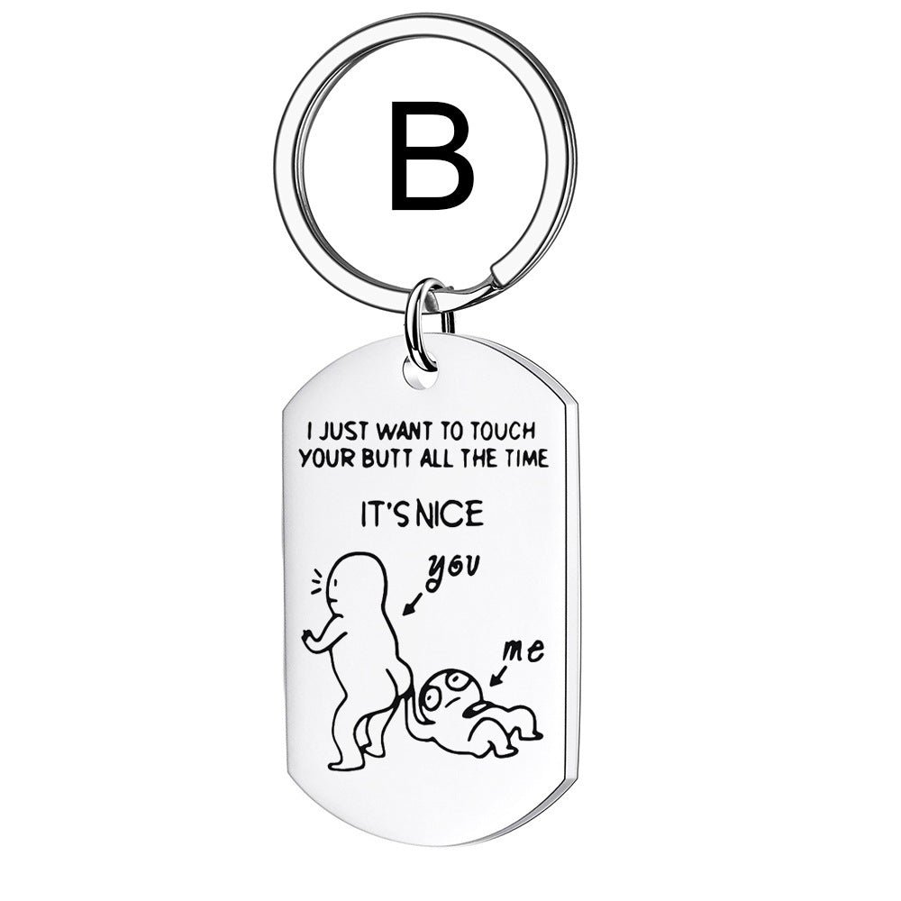 Stainless Steel Dog Tag with Funny Sayings