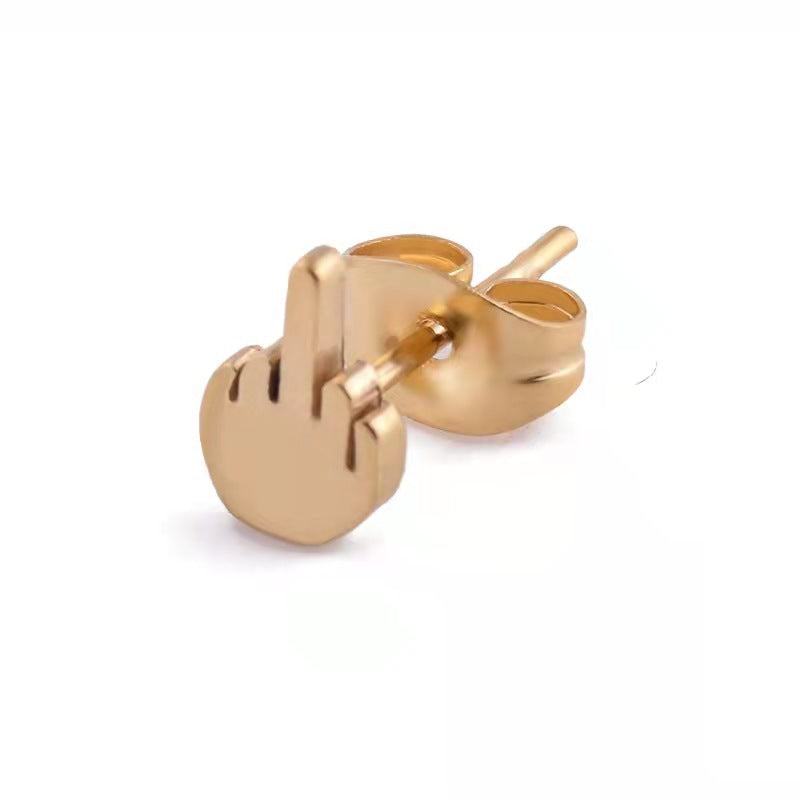 Middle Finger Doodle Earrings - Cheeky Statement Studs