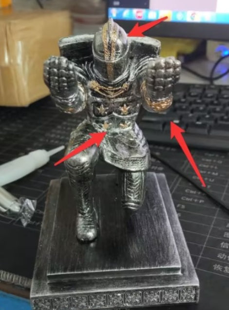 Shield Knight Pen Holder - Medieval Desk Guardian