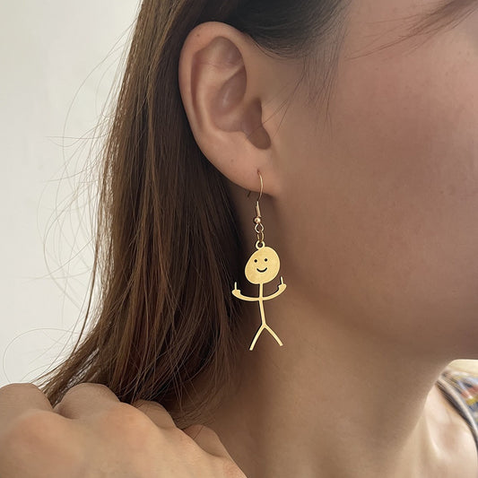 Middle Finger Doodle Earrings - Cheeky Statement Studs
