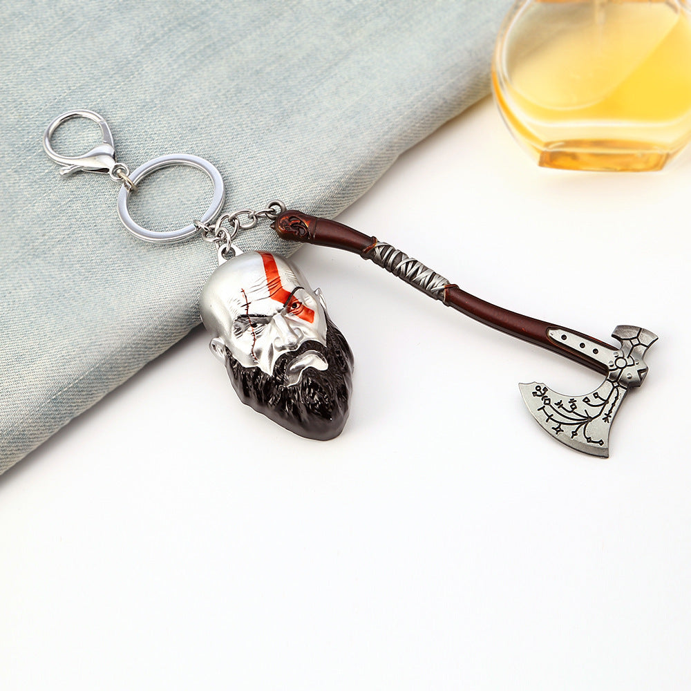 Kratos keychain variant A1 — detailed character design, solid metal construction