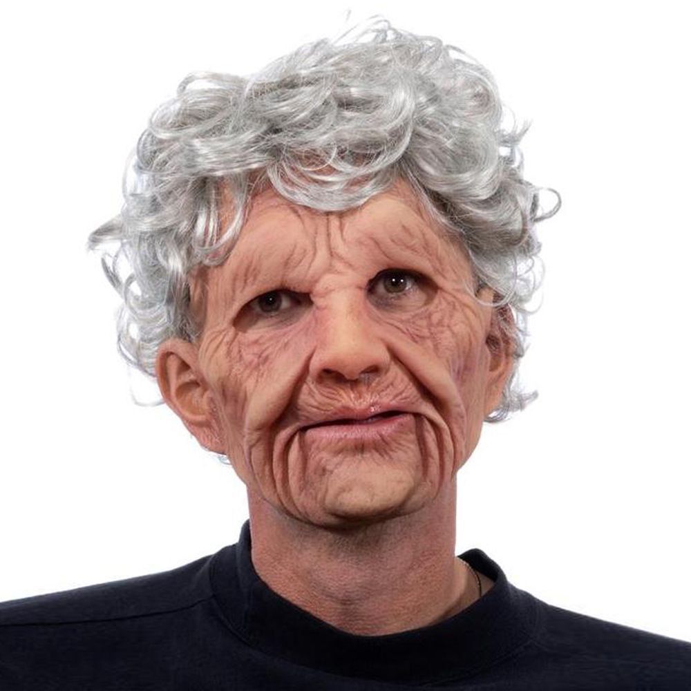 Latex full-head mask style A — realistic character headgear, full coverage