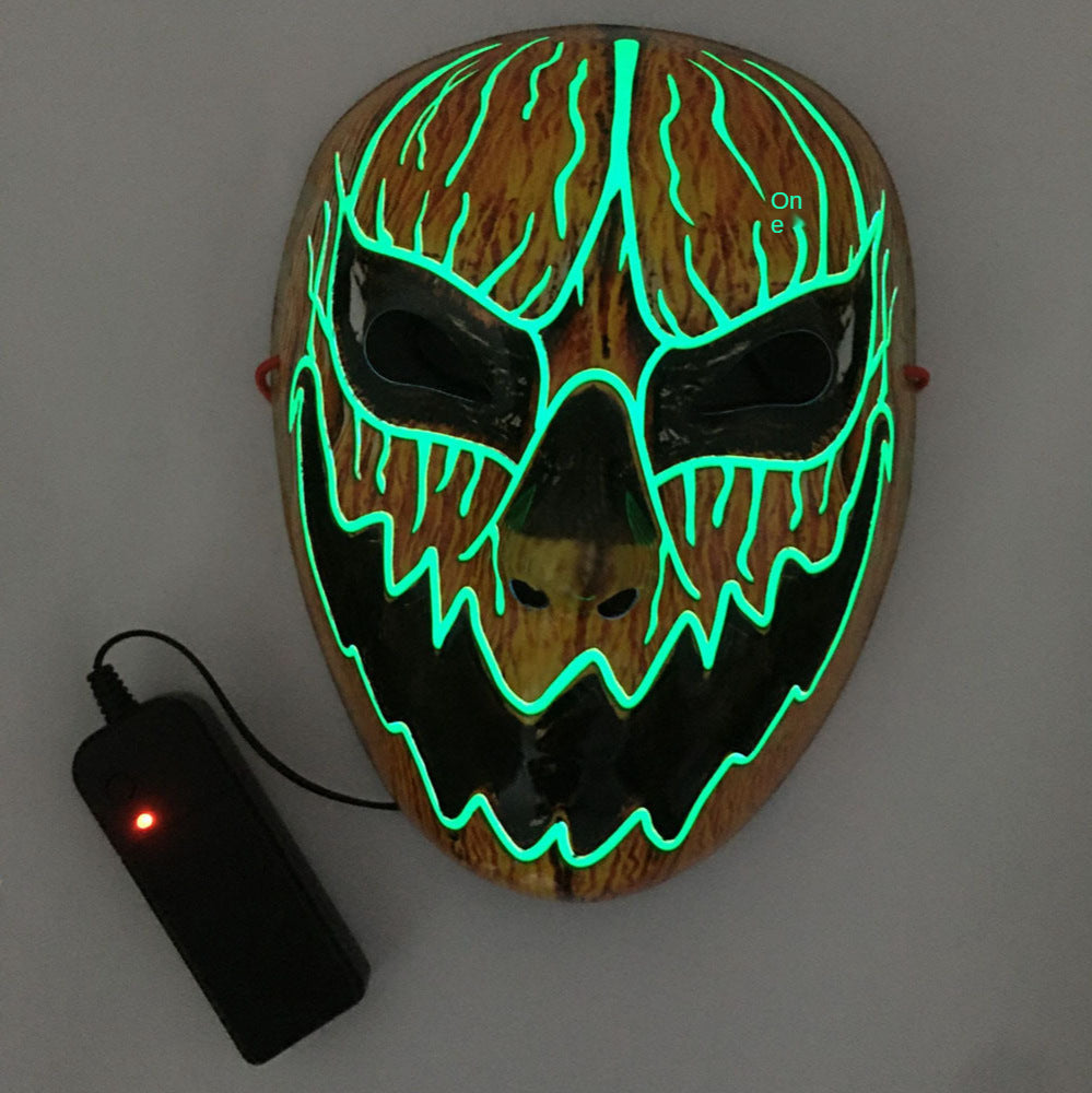 Glowing Skull Mask — Light-Up Halloween Face Cover