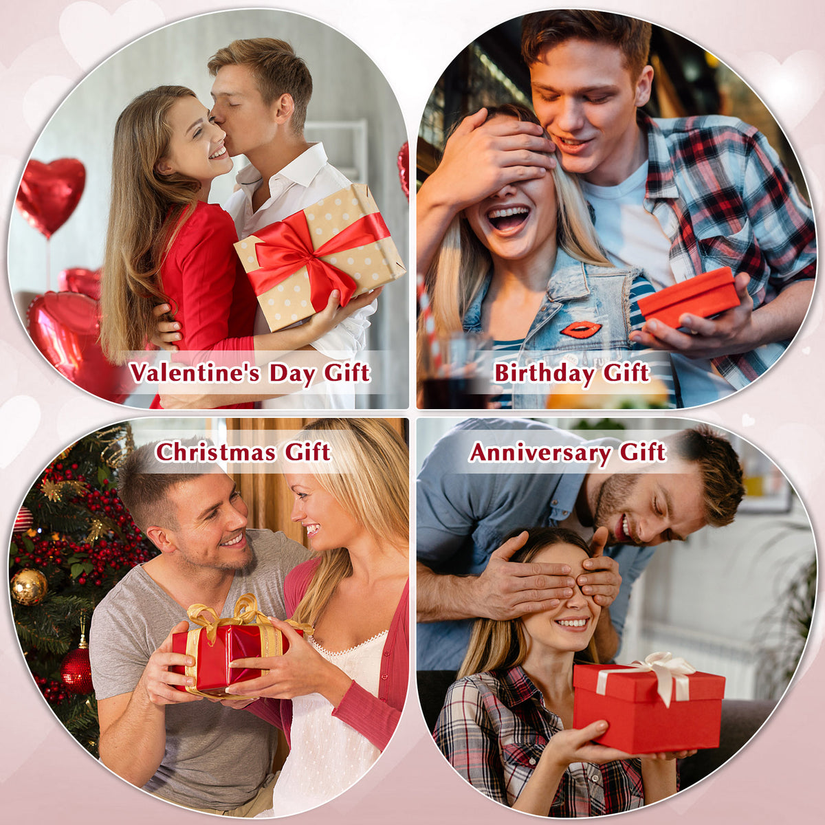 Kissing Couple Wooden Candle Holders - Romantic Gift Set