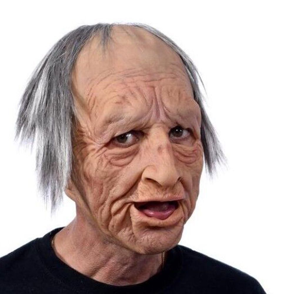 Latex full-head mask style B — instant character transformation, adult costume
